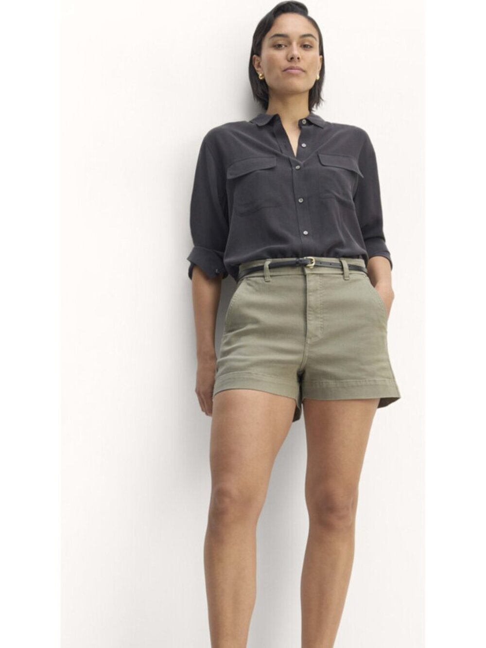 Everlane The Organic Way-High Shortie Short - Kalamata